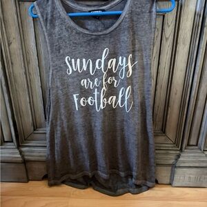 Gray Sleeveless 'Sundays are for Football' Top